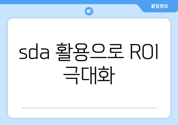 sda 활용으로 ROI 극대화
